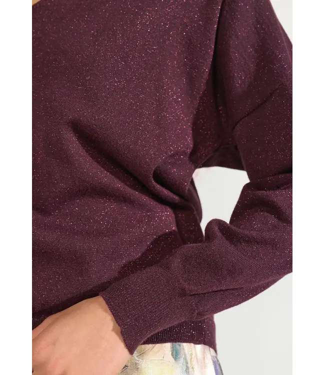 Nümph Nümph 707060 Nudayletta Lurex V-Neck Pullover Fig