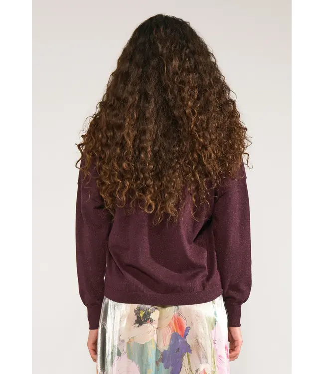 Nümph Nümph 707060 Nudayletta Lurex V-Neck Pullover Fig