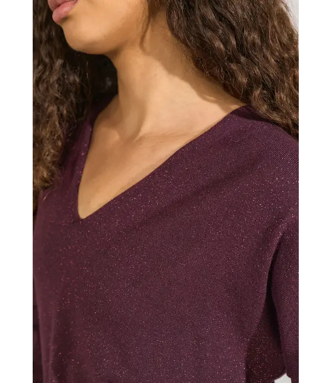 Nümph Nümph 707060 Nudayletta Lurex V-Neck Pullover Fig