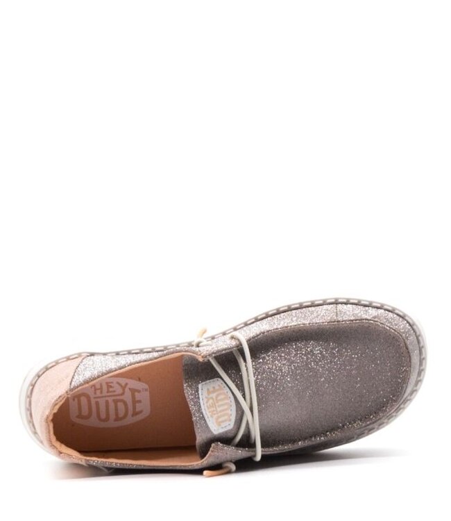 HEY DUDE Hey Dude 41082-7D9 Wendy Metallic Sparkle Rose Gold