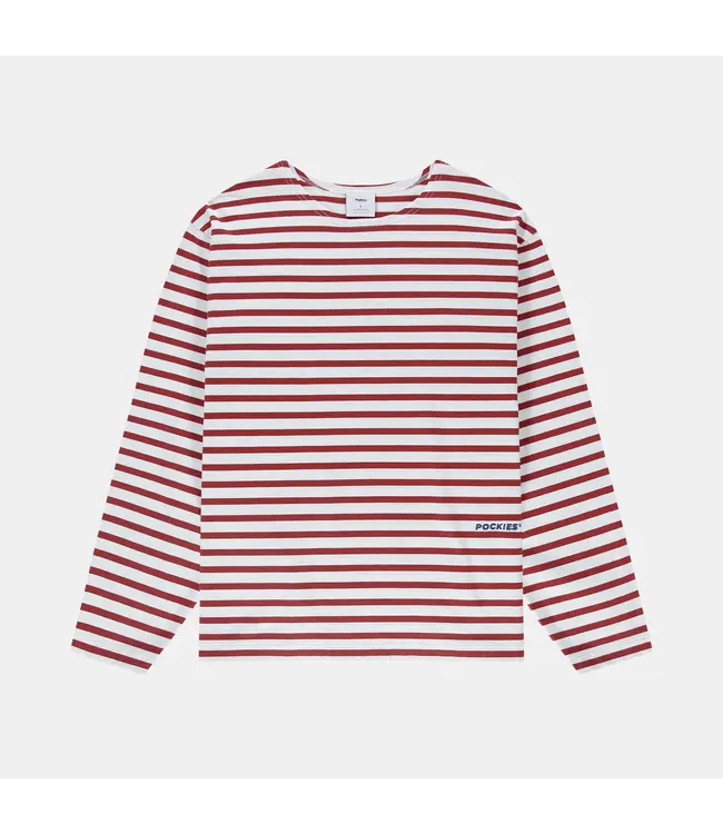 POCKIES Pockies oversized boat neck LS OBN R 261 Red