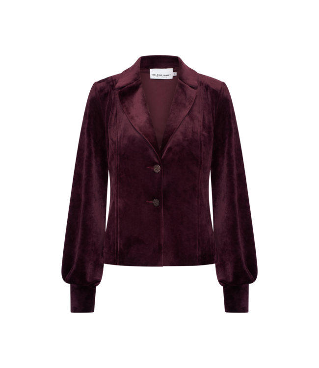 HELENA HART Helena Hart 7870 Blazer Lora Velour Burgundy