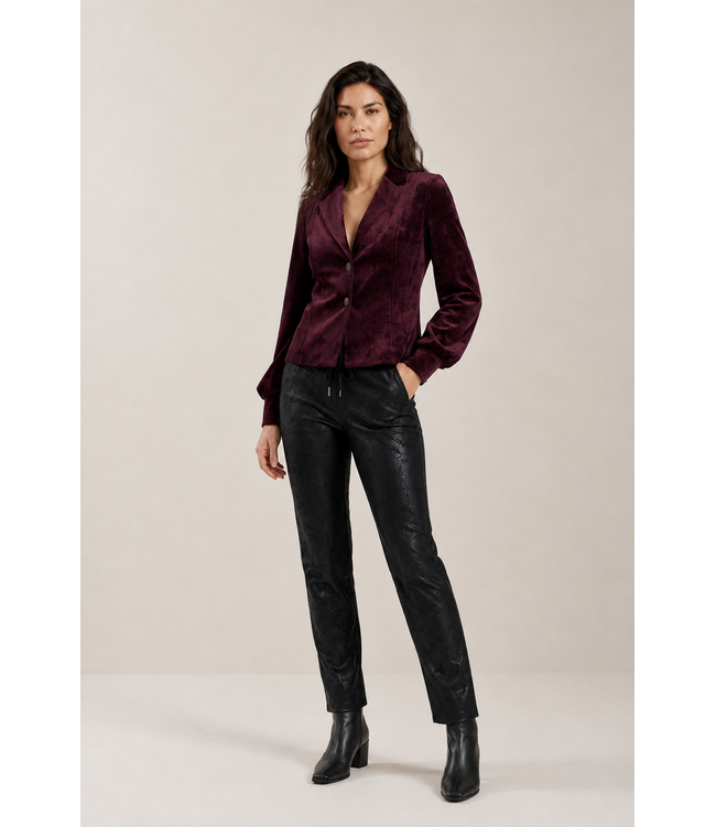 HELENA HART Helena Hart 7870 Blazer Lora Velour Burgundy