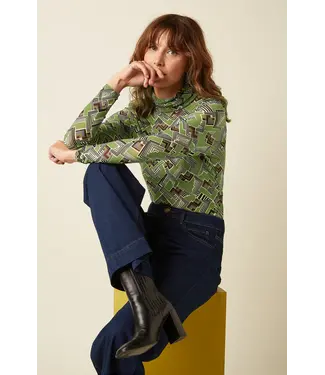KING LOUIE King Louie 11018 Rollneck Leia Posey Green