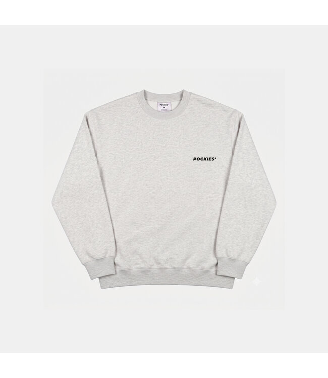 POCKIES Pockies move slow crew grey melange CN-MS-GR-262