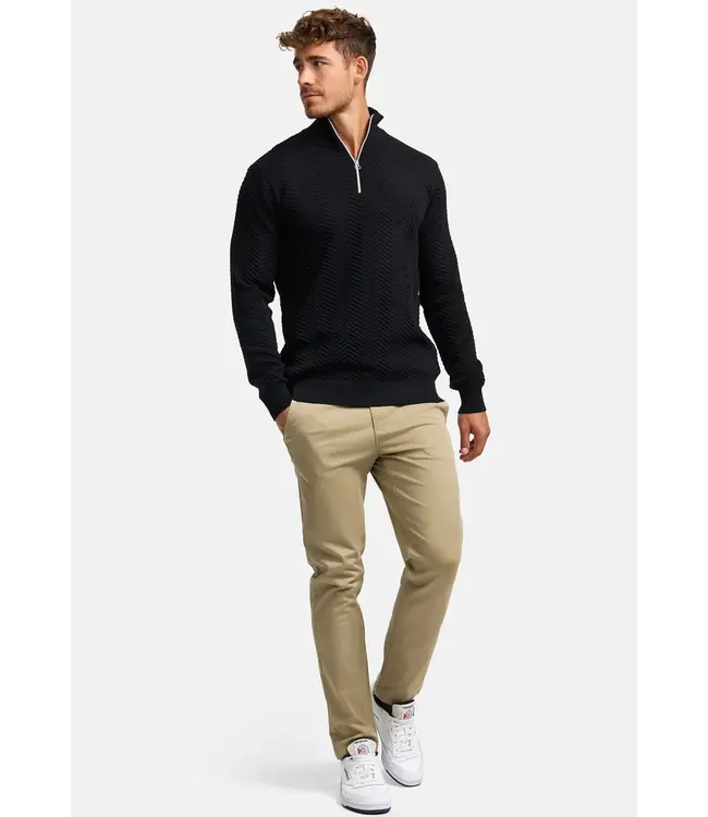 KRONSTADT Kronstadt KS2790 KSCarlo Half Zip Knit 999 Black