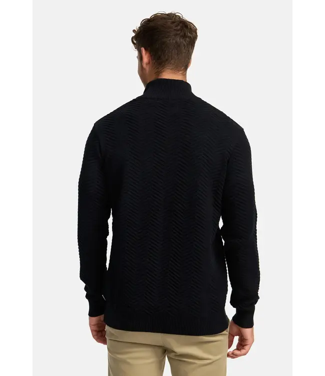 KRONSTADT Kronstadt KS2790 KSCarlo Half Zip Knit 999 Black
