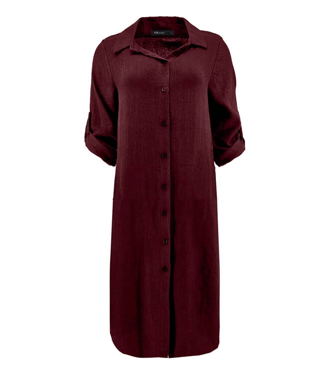 FOS Amsterdam Fos 7771 Jurk Lina Uni Plum