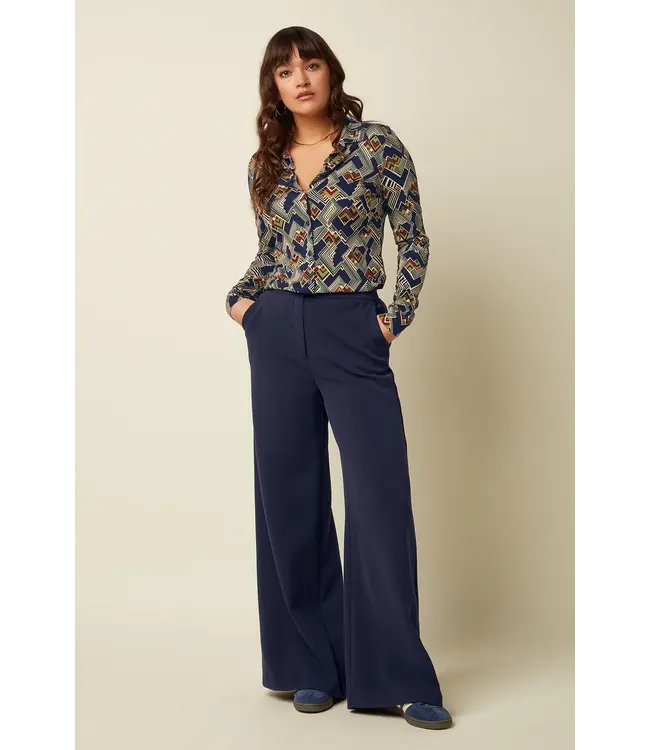 KING LOUIE King Louie Blouse Leia 10928 Evening Blue