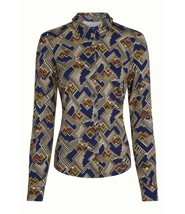 KING LOUIE King Louie Blouse Leia 10928 Evening Blue