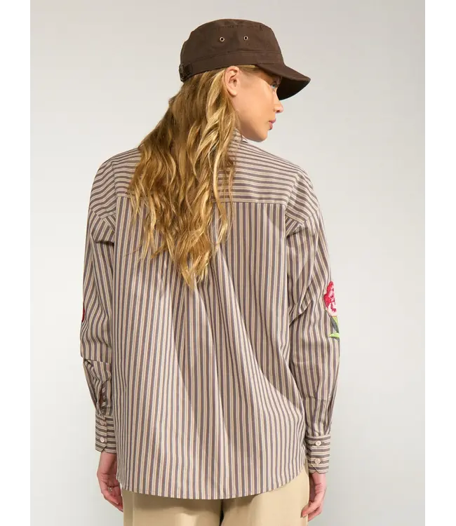Nümph Nümph Nukacey 707171 Embr Shirt Deep Taupe