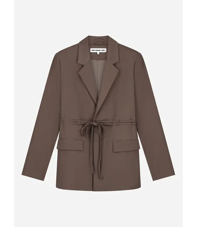 NOUS SOMMES LABELS Nous Sommes Labels Bessie DW26048 Tie Blazer Brown