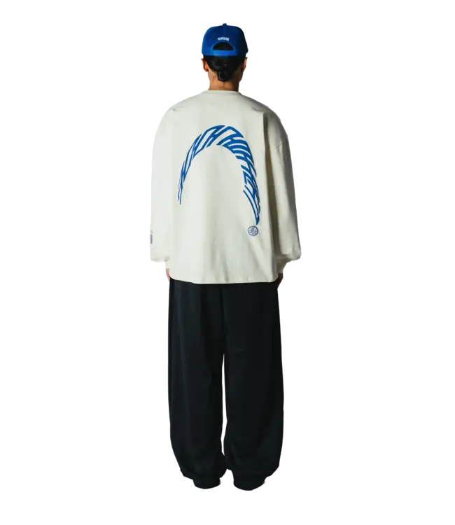 WOODBIRD Woodbird WBBeam LS Warp Tee 2626-409 Off White