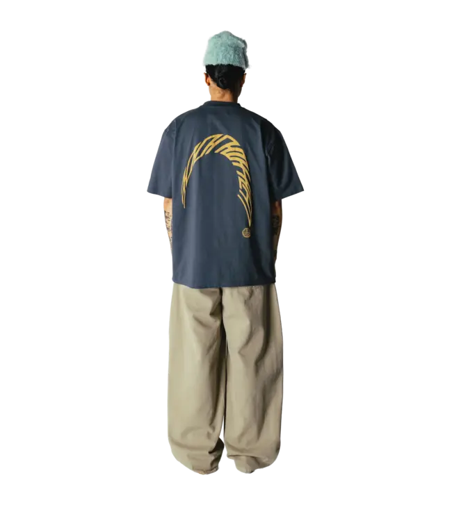 WOODBIRD Woodbird WBBaine Warp Tee 2626-416 Slate Blue
