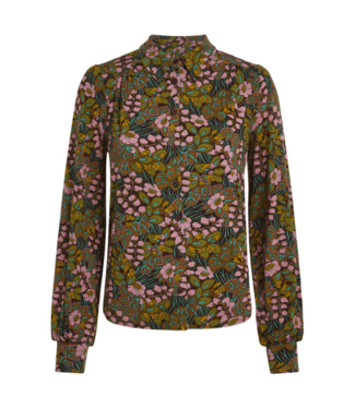 KING LOUIE King Louie carina blouse Sierra bitter chocolate 10957