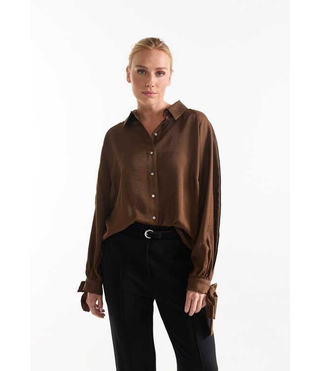 JANSEN AMSTERDAM Jansen Amsterdam Indie blouse W26-000180 Camel