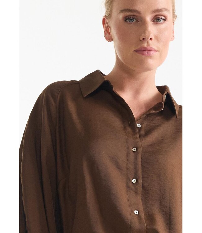 JANSEN AMSTERDAM Jansen Amsterdam Indie blouse W26-000180 Camel