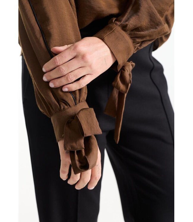 JANSEN AMSTERDAM Jansen Amsterdam Indie blouse W26-000180 Camel
