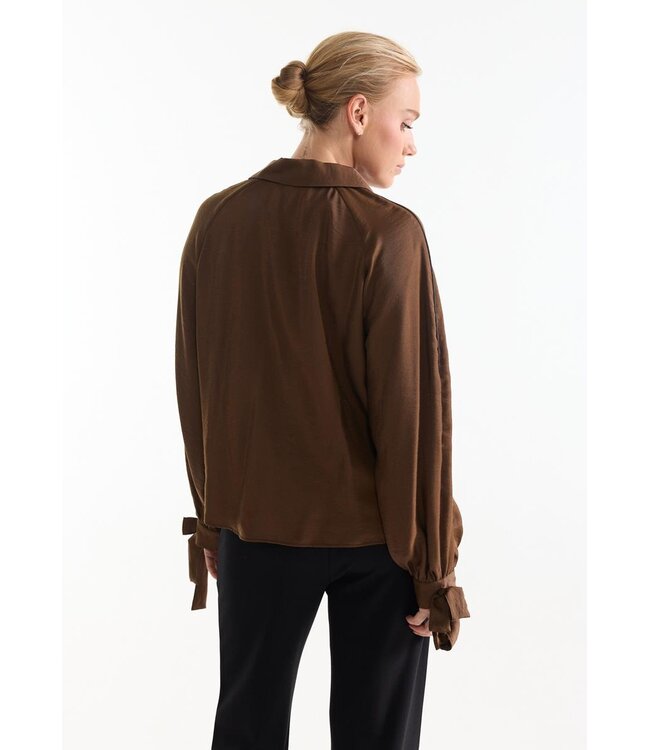 JANSEN AMSTERDAM Jansen Amsterdam Indie blouse W26-000180 Camel