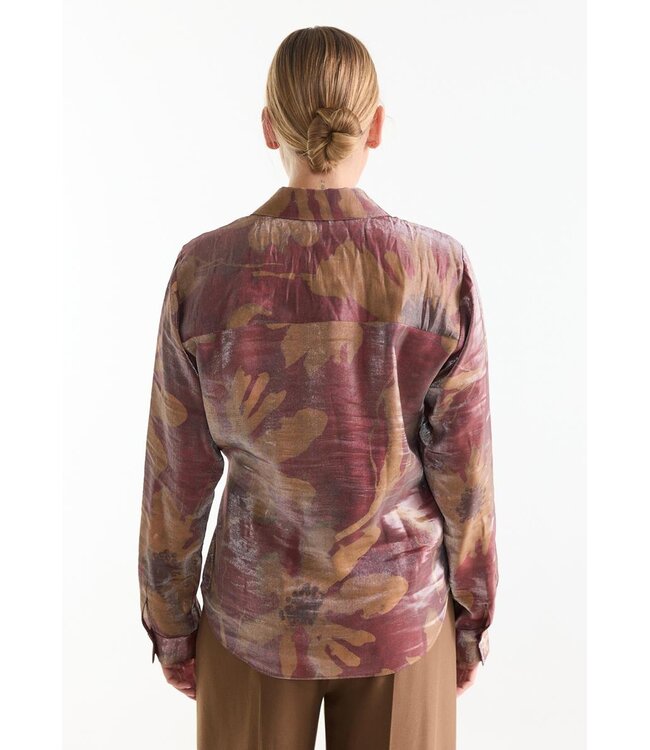 JANSEN AMSTERDAM Jansen Amsterdam lotte blouse stone red/camel