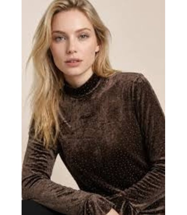 HELENA HART Helena Hart 7885 Pull Paillet Choco