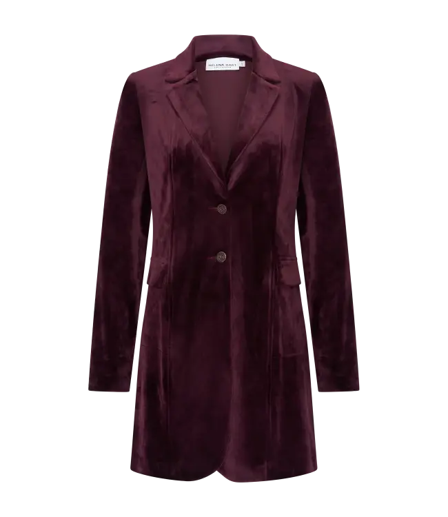 HELENA HART Helena Hart 7624 Blazer Tuxy Velour Burgundy