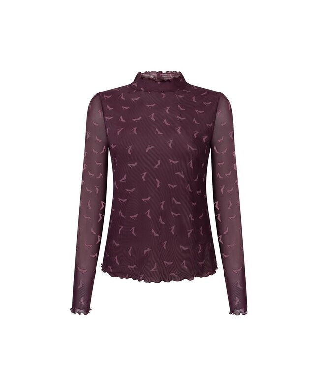 JANSEN AMSTERDAM Jansen Amsterdam Jola TopTurtle Neck MHP148 Wine Rose
