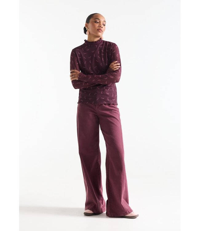 JANSEN AMSTERDAM Jansen Amsterdam Jola TopTurtle Neck MHP148 Wine Rose