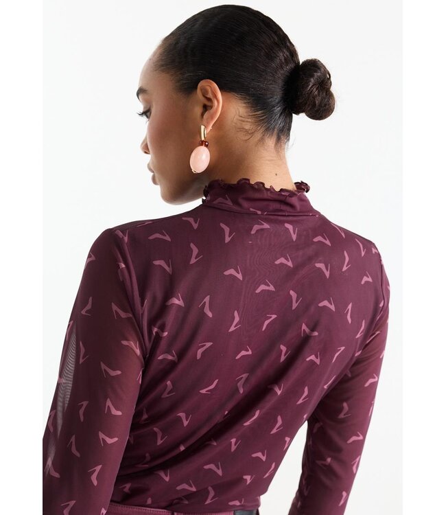 JANSEN AMSTERDAM Jansen Amsterdam Jola TopTurtle Neck MHP148 Wine Rose
