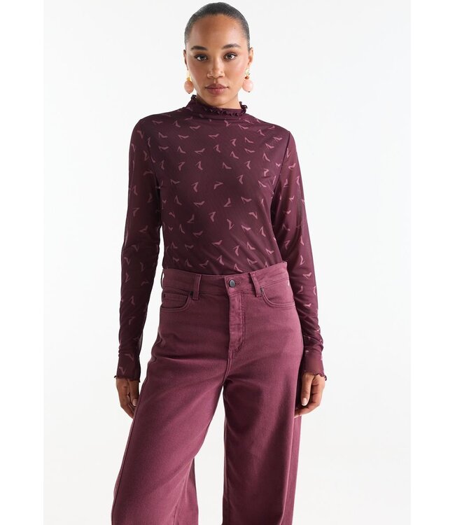 JANSEN AMSTERDAM Jansen Amsterdam Jola TopTurtle Neck MHP148 Wine Rose