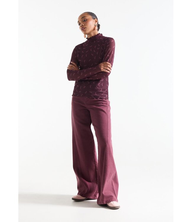 JANSEN AMSTERDAM Jansen Amsterdam Jola TopTurtle Neck MHP148 Wine Rose