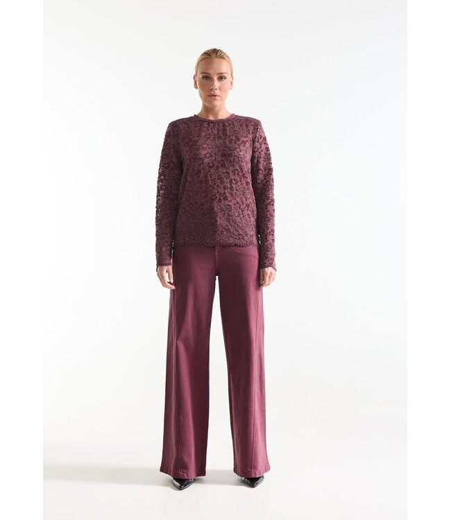 JANSEN AMSTERDAM Jansen Amsterdam Kiki Top FL155 Lace Wine