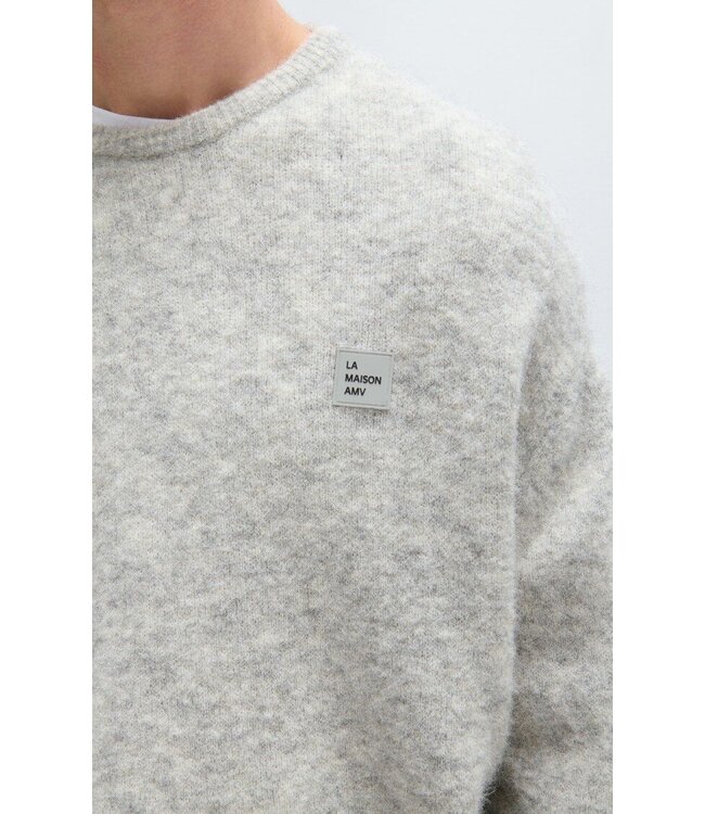 American Vintage American Vintage Homme pull Vitow MVITO18A Light Grey
