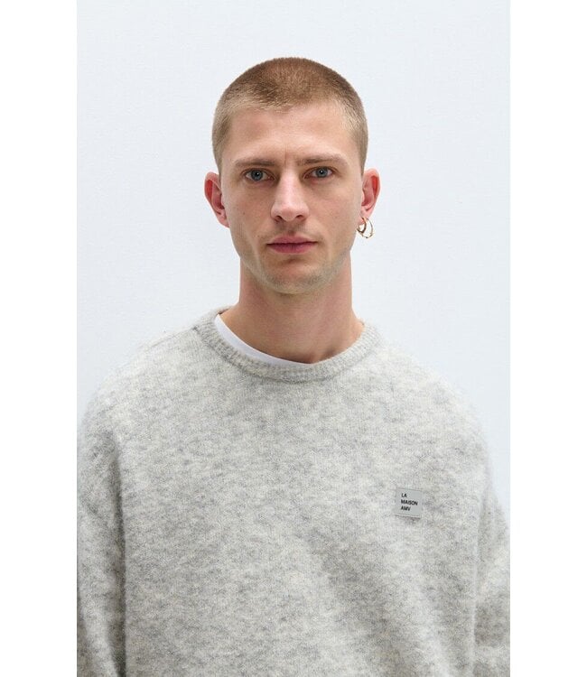 American Vintage American Vintage Homme pull Vitow MVITO18A Light Grey
