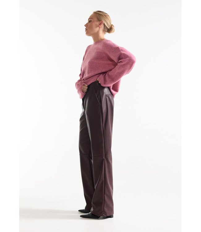 JANSEN AMSTERDAM Jansen Amsterdam Bina Broek PU425 Vegan Leather Wine