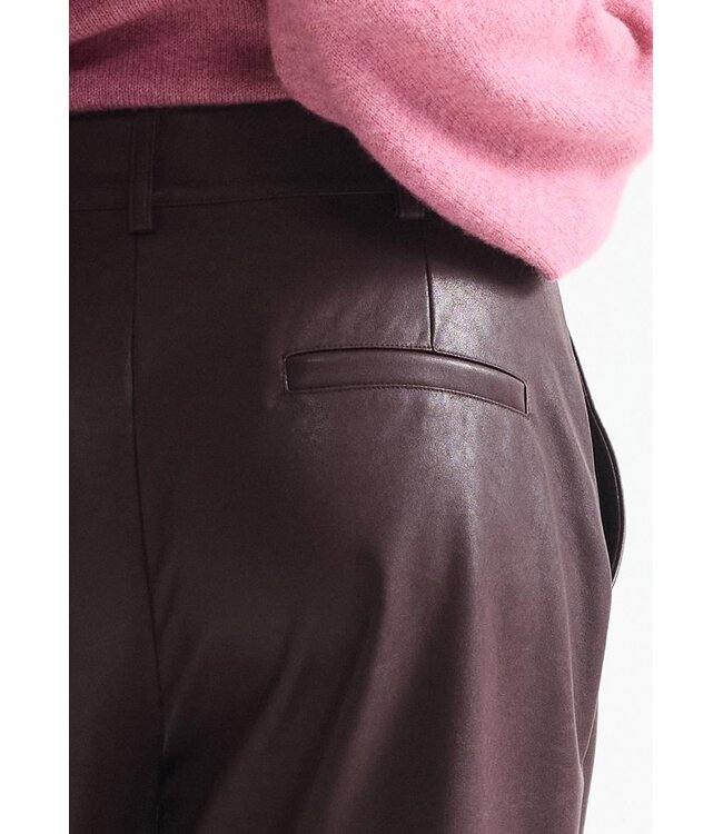 JANSEN AMSTERDAM Jansen Amsterdam Bina Broek PU425 Vegan Leather Wine