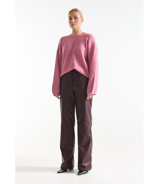 JANSEN AMSTERDAM Jansen Amsterdam Bina Broek PU425 Vegan Leather Wine
