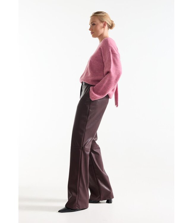 JANSEN AMSTERDAM Jansen Amsterdam Bina Broek PU425 Vegan Leather Wine