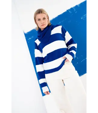 MAICAZZ Maicazz Zelene Sweater WI26.80.208 White/ Blue Stripe