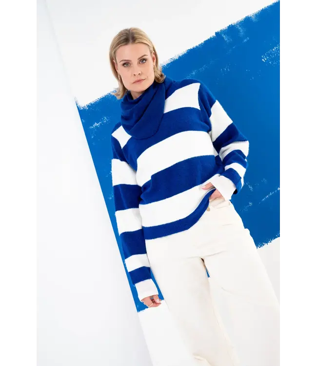 MAICAZZ Maicazz Zelene Sweater WI26.80.208 White/ Blue Stripe