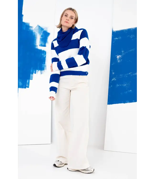 MAICAZZ Maicazz Zelene Sweater WI26.80.208 White/ Blue Stripe