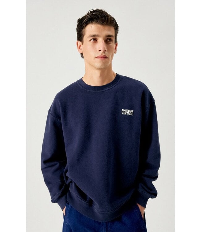 American Vintage American Vintage MPLI03B Sweat Plizzy Navy