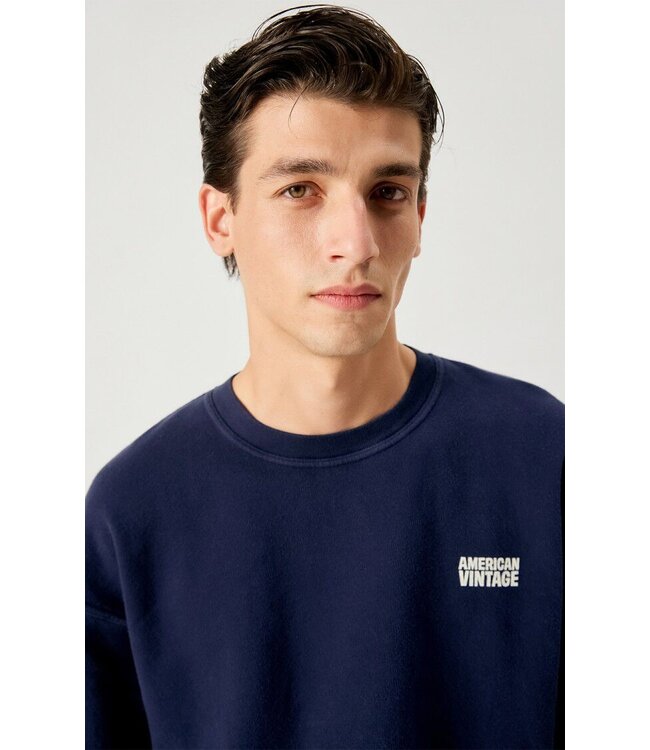 American Vintage American Vintage MPLI03B Sweat Plizzy Navy