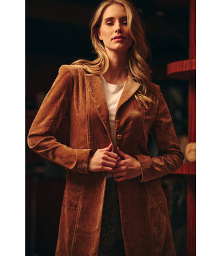 HELENA HART Helena Hart 7833 Blazer Tuxy Chenille Camel