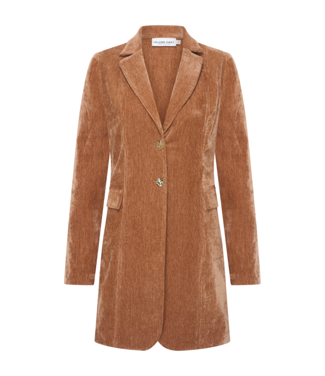 HELENA HART Helena Hart 7833 Blazer Tuxy Chenille Camel