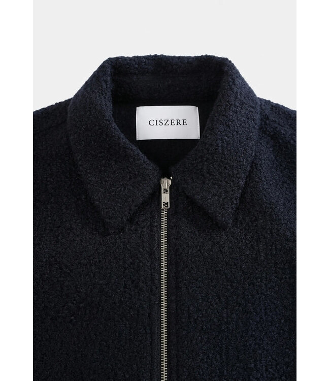 CISZERE Ciszere 30059-629-04 Fred boucle overshirt deep navy