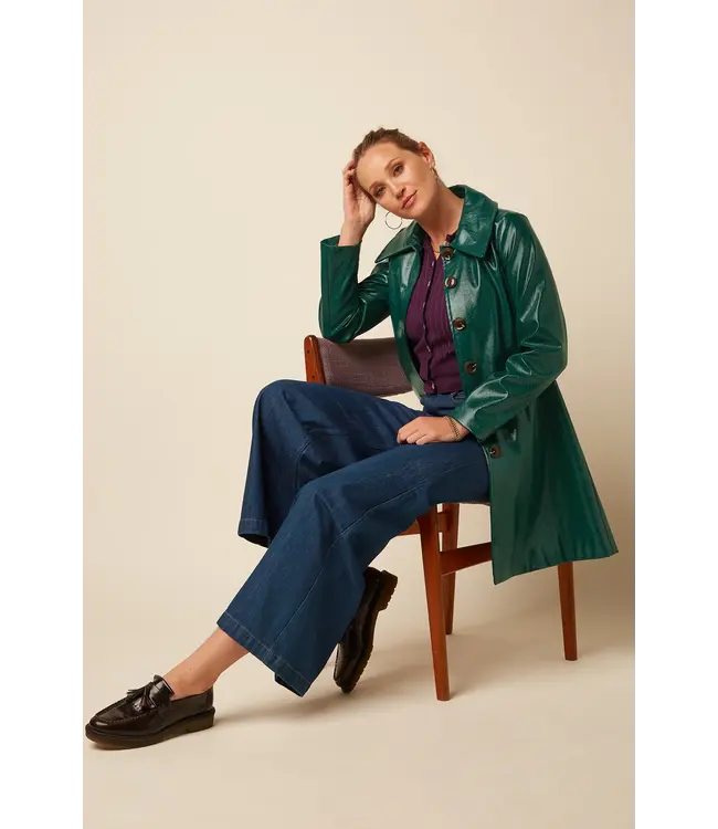 KING LOUIE King Luie Anais Coat Glits 10637 Botanical Green