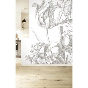 KEK Amsterdam Photo Wallpaper 'Engraved flowers I'