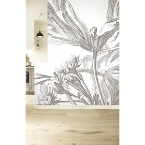 KEK Amsterdam Photo Wallpaper 'Engraved flowers III'