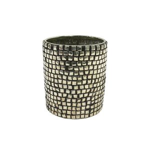 HKliving HKliving Tealight holder silver - 7x7x8,5cm